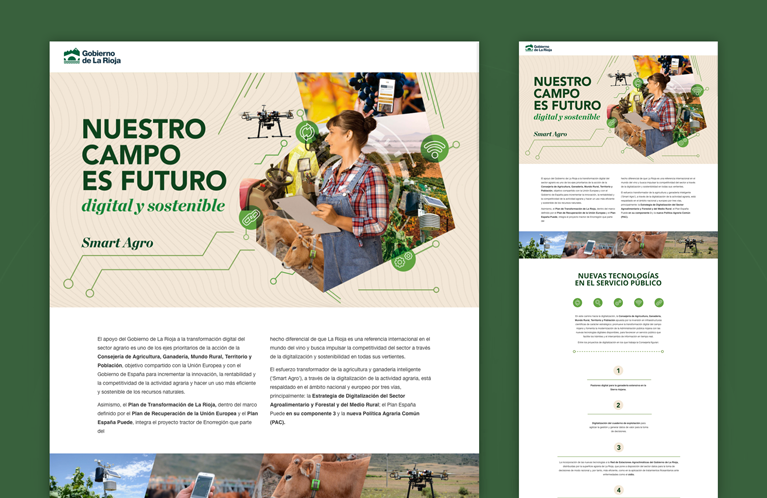 Campaña SMART AGRO Landing Page. Gobierno de La Rioja